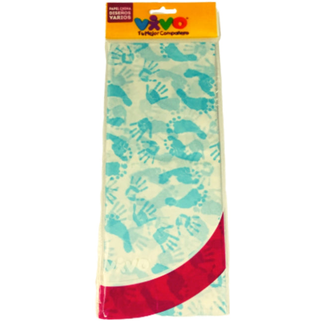 PAPEL CHINA HUELLA AZUL 1/3 MGPNT061VIVO