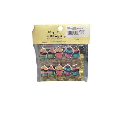 GANCHO DE MADERA 10PC CUPCAKE