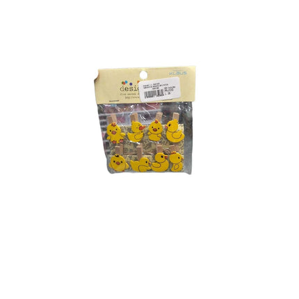 GANCHO DE MADERA 8PC PATOS