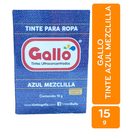 TINTE GALLO COLOR AZUL MEZCLILLA
