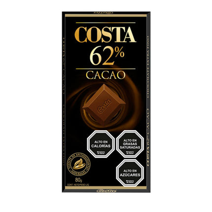 COSTA CACAO 62% 1X18X80 GR