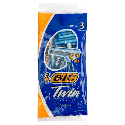 BIC TWIN  RASURADORA NORMAL BOLSA 3