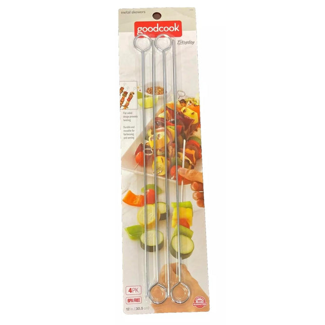 PAQ. D/4 BROCHETAS D/METAL P/BARBACOA