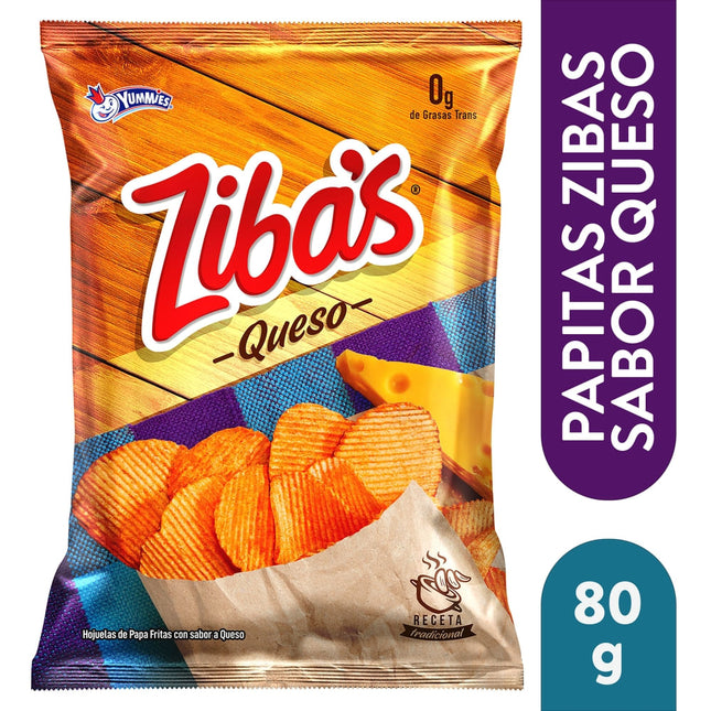 ZIBA´S PAPITAS QUESO 80G 24'S