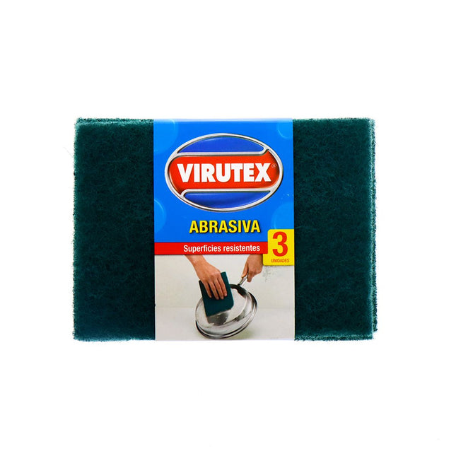 VIRUTEX FIBRA ABRAS.(PASTE VERDE) 3PACK